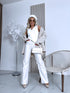 WIDE LEG bikses K603-135 "WHITE LEATHER"